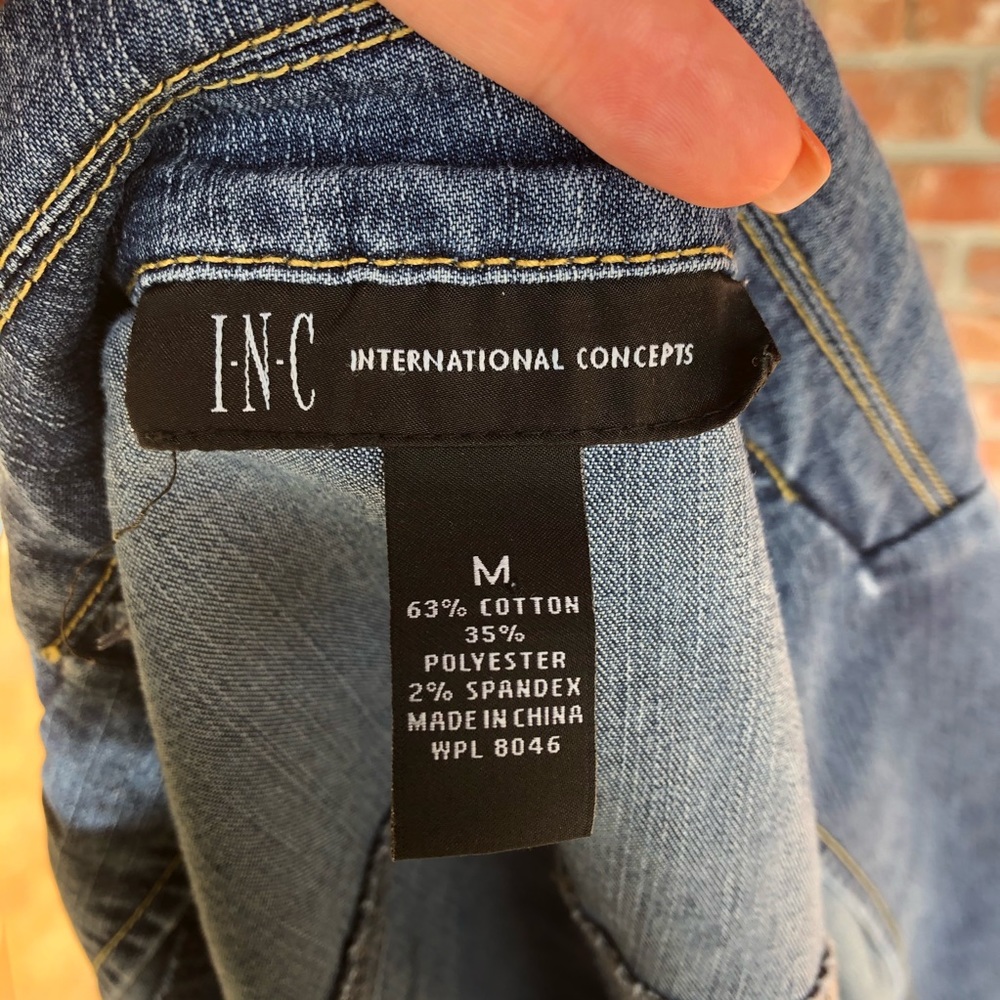 INC medium wash denim jacket size Medium - Picture 5 of 6